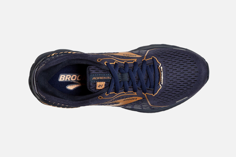 Brooks Adrenaline GTS 21 Road Running Shoes Womens - Black/Gold - WJCTY-2704